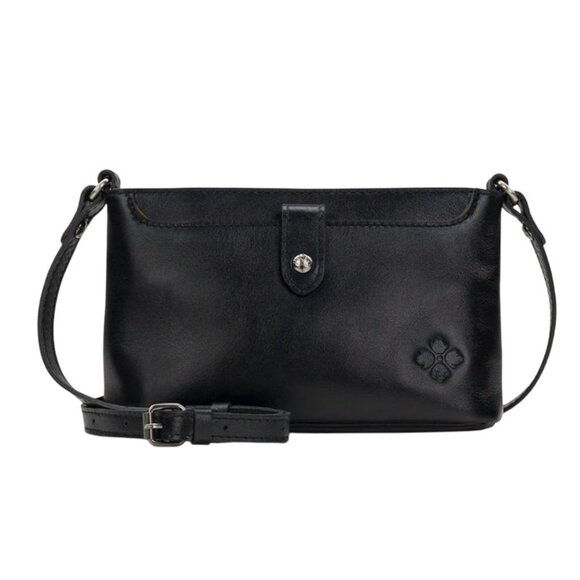 NWT PATRICIA NASH AIMEE Crossbody Bag BLACK Leather Shoulder Handbag Heritage - Picture 1 of 11